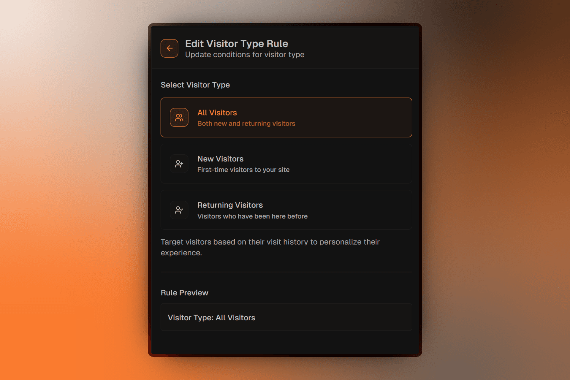 Configuring targeting rules for a segment node