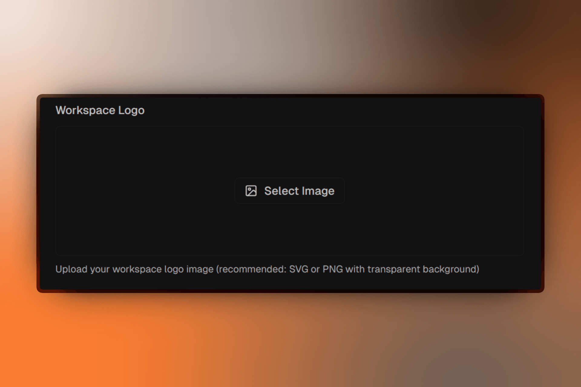 Logo upload interface with Upload and Gallery tabs